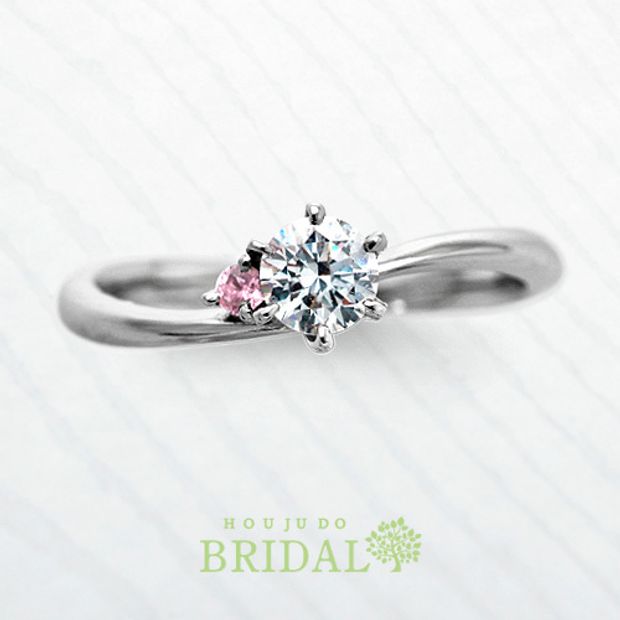 【宝寿堂(ほうじゅどう)】【宝寿堂】細身のアームに淡いピンクダイヤのメレが可憐《HD2205》