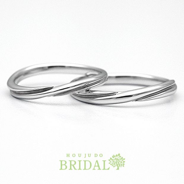 【宝寿堂(ほうじゅどう)】【宝寿堂】ねじり細身のウェーブラインリング《HM2752l/HM2752s》
