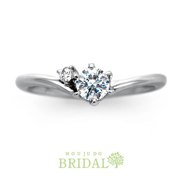 【宝寿堂(ほうじゅどう)】【宝寿堂】Ｖラインの繊細アーム＆そっと添えられたメレが清楚《HD2068》