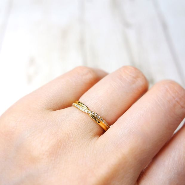 【宝寿堂(ほうじゅどう)】☆新作☆【宝寿堂】スタイリッシュでエレガントな結婚指輪（マリッジリング） ｜ HMK2833L / HDK2833S