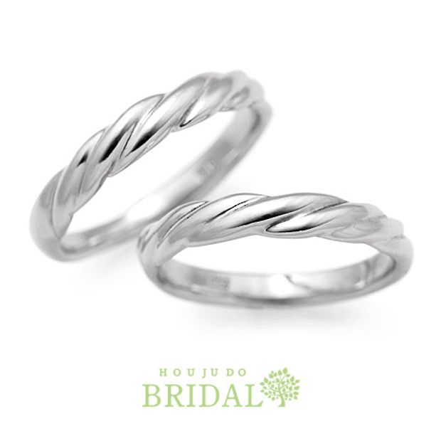 【宝寿堂(ほうじゅどう)】【宝寿堂】ふたりの愛を固く繋ぐロープモチーフのリング《HM263/HM263》
