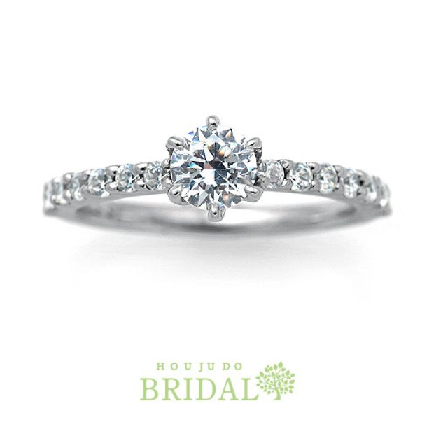 【宝寿堂(ほうじゅどう)】【宝寿堂】ダイヤの輝きを重視したメレの並びが華やか《HD1899》