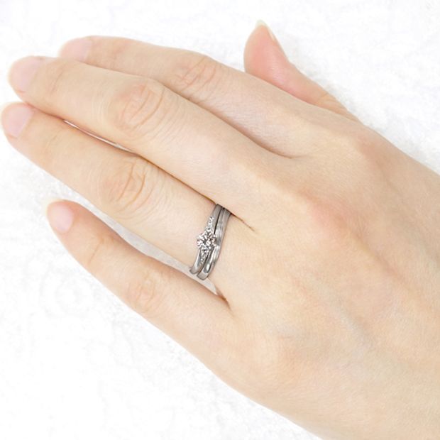 【宝寿堂(ほうじゅどう)】【宝寿堂】繊細なウェーブラインのリング《HM2292l/HM2292s》