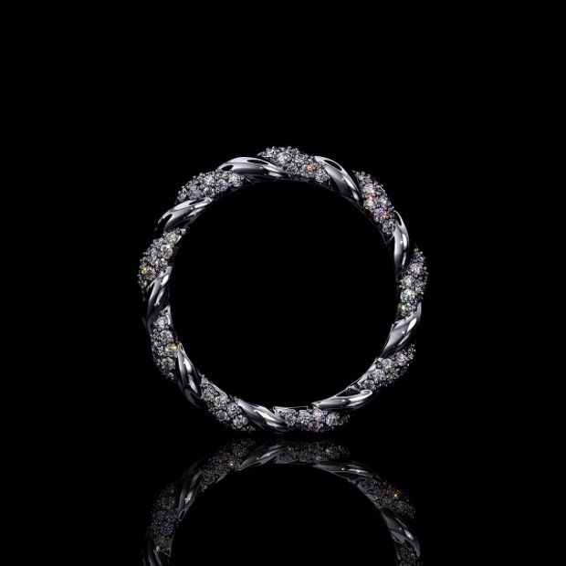 【DIYARTH(ディヤース)】「SPIRALE」《GRUNBERGER JW》美しいメレダイヤのパヴェツイスト