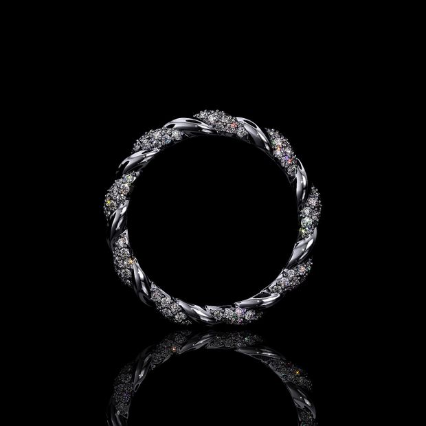 【DIYARTH(ディヤース)】「SPIRALE」《GRUNBERGER JW》美しいメレダイヤのパヴェツイスト