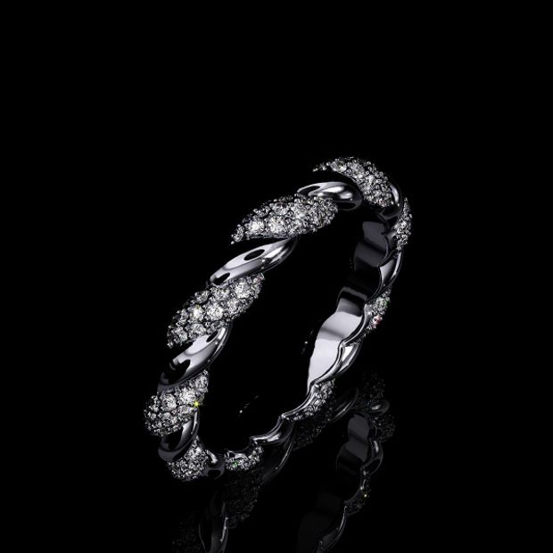 【DIYARTH(ディヤース)】「SPIRALE」《GRUNBERGER JW》美しいメレダイヤのパヴェツイスト