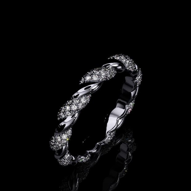 【DIYARTH(ディヤース)】「SPIRALE」《GRUNBERGER JW》美しいメレダイヤのパヴェツイスト