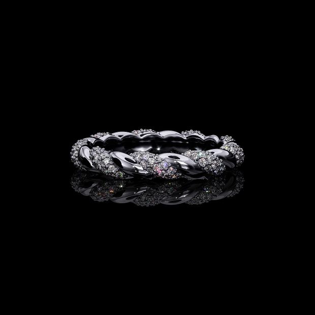 【DIYARTH(ディヤース)】「SPIRALE」《GRUNBERGER JW》美しいメレダイヤのパヴェツイスト