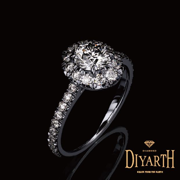 【DIYARTH(ディヤース)】「CELEST」ダイヤモンドのグラデーション取巻きがエレガントな輝きを生む婚約指輪