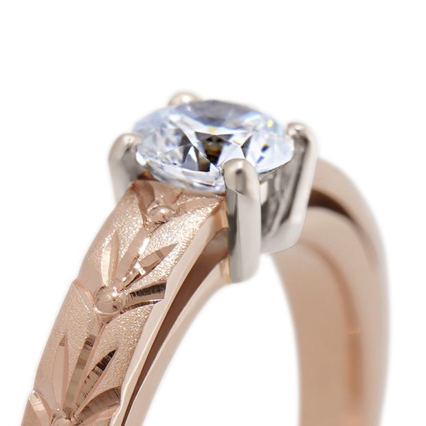 【MIORING(ミオリング)】MIORING 自由鍛造でハンドメイドする桜ゴールドの婚約指輪 月桂双樹-げっけいそうじゅ-