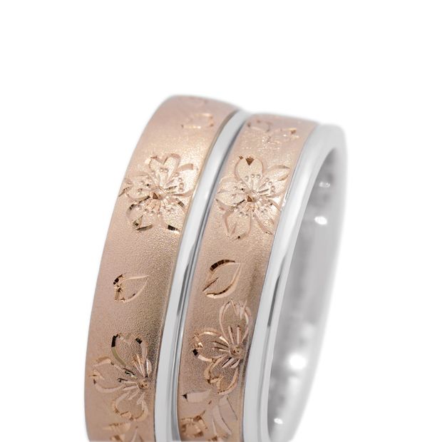 【MIORING(ミオリング)】MIORING 晴れた空に桜が舞う桜ゴールドの結婚指輪 爛漫-らんまん-