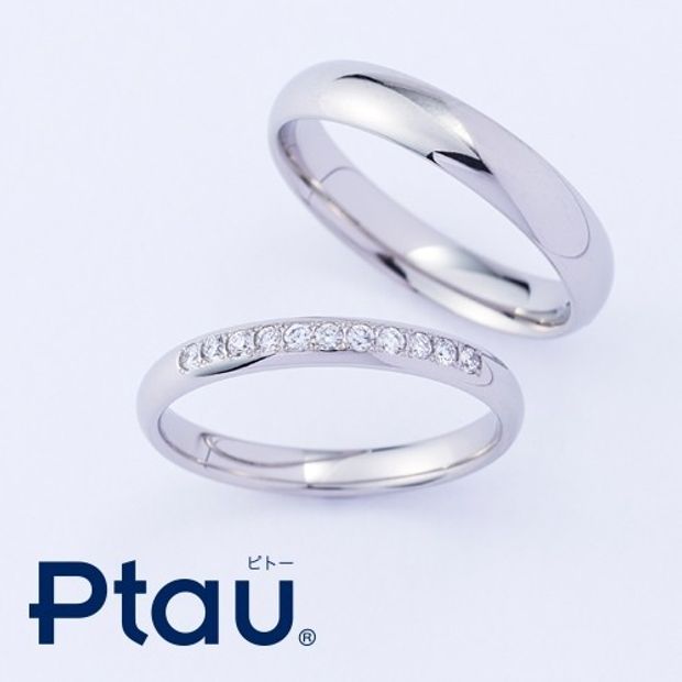 【Ptau(ピトー)】組み合わせ次第で二人だけのオリジナル結婚指輪に！「Ptau」/ラウンド