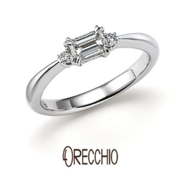 【garden(ガーデン)】＜pipi＞中心に向かって絞られたアームと両サイドのメレダイヤで華やかな婚約指輪