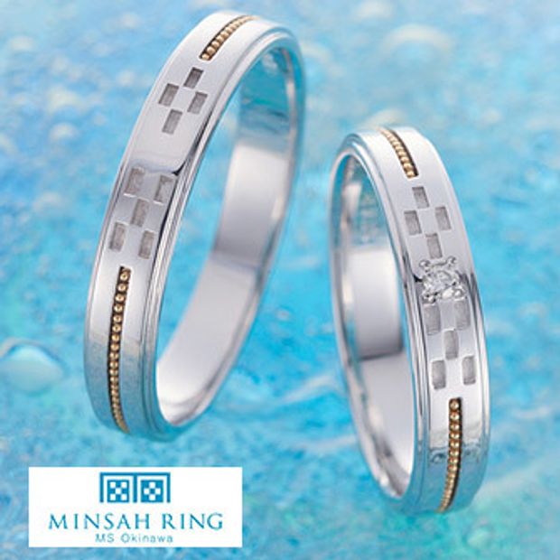 【garden(ガーデン)】ミンサーリング マリッジリング  [永遠の粒 ゴールドミル]