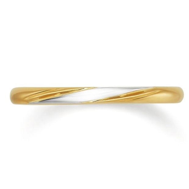 【garden(ガーデン)】カント～canto　ストレートアームを斜めに走るプラチナのラインとダイヤモンドがポイント