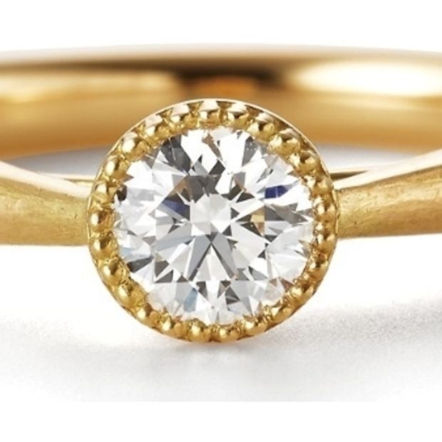 【garden(ガーデン)】カンパネラ ～オリジナルの細かいハンマー仕上げでアンティーク調の婚約指輪