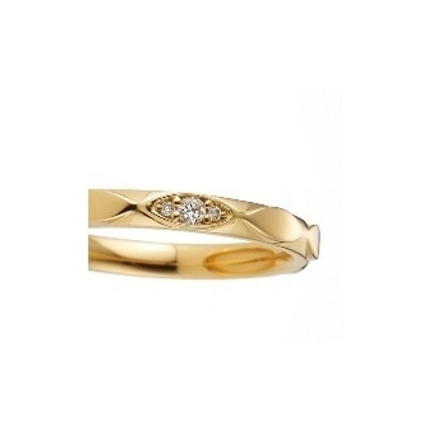 【garden(ガーデン)】ゼラニウム～　マーキス方のブロックが連なった動きのある軽やかな結婚指輪