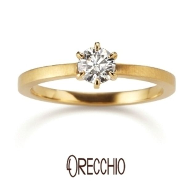 【garden(ガーデン)】＜pipi＞　シンプルな立爪にエッジのきいた細身のアームが印象的な婚約指輪