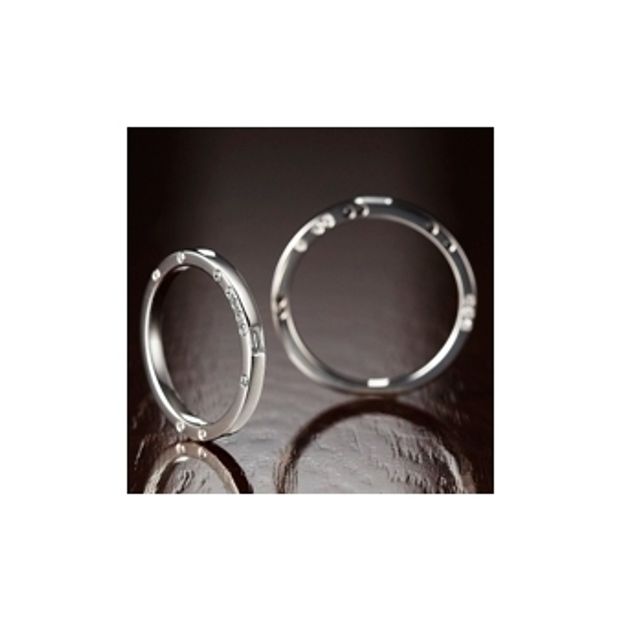 【garden(ガーデン)】＜monaco＞　指輪の側面にダイヤモンドを散りばめたスタイリッシュな結婚指輪