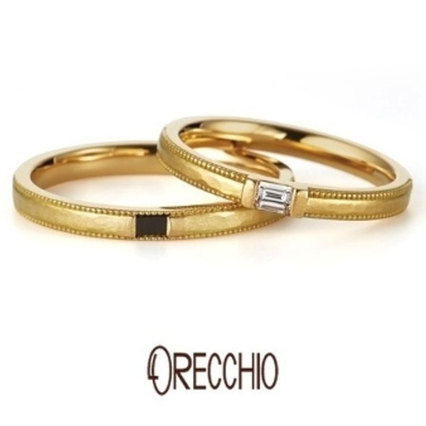 【garden(ガーデン)】ドルチェ ～エメラルドカットダイヤを使用したアンティーク風デザインの結婚指輪