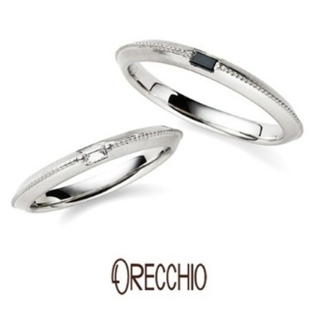 【garden(ガーデン)】＜safari＞センターのミル打ちラインがシャープでスタイリッシュな結婚指輪