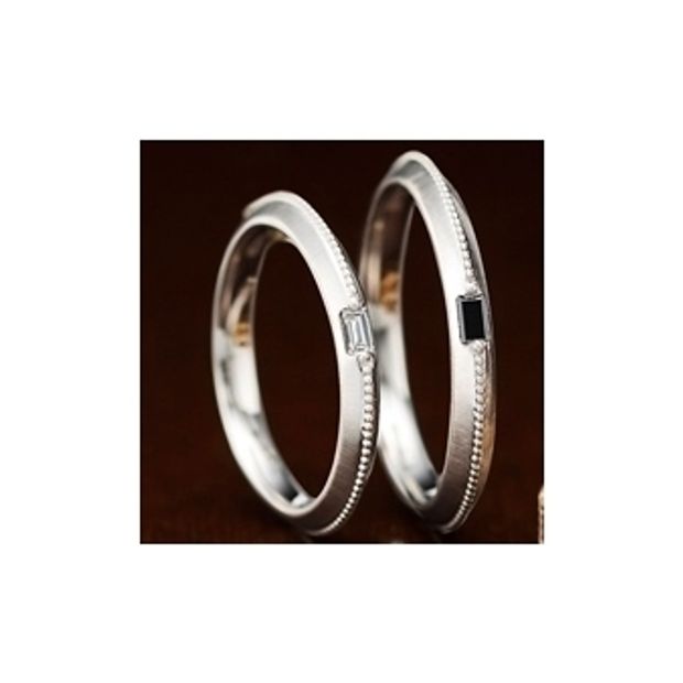 【garden(ガーデン)】＜safari＞センターのミル打ちラインがシャープでスタイリッシュな結婚指輪