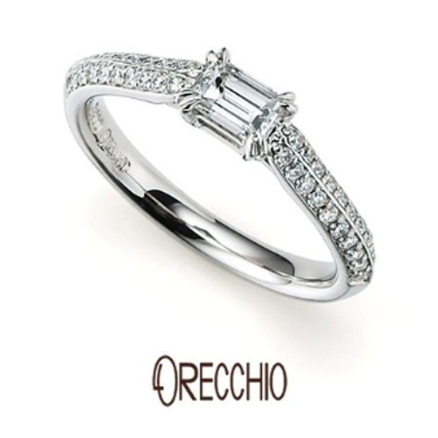 【garden(ガーデン)】＜siena＞　敷き詰められたメレダイヤの輝きがエレガントな婚約指輪