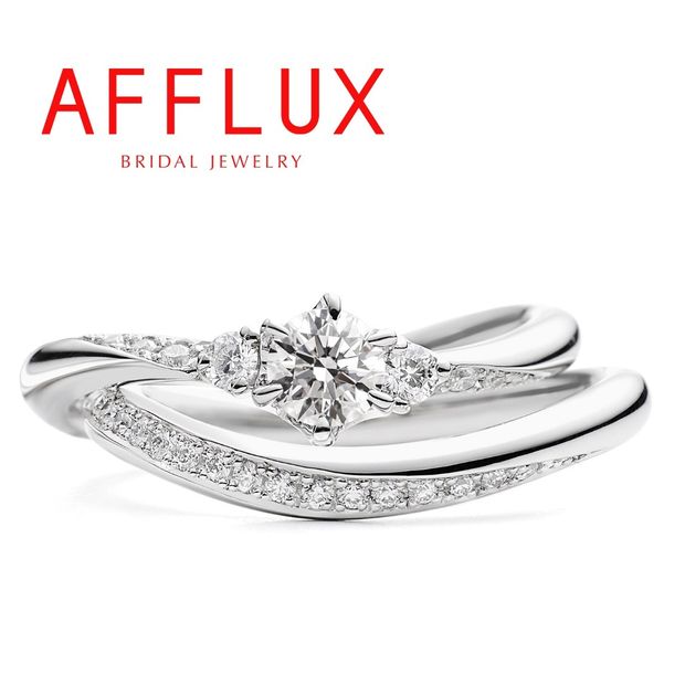 【Gran‐D(グランディー)】永久保証で生涯安心【美指】【エレガント】Kana〈カナ〉ウェーブラインが美指効果◎な結婚指輪