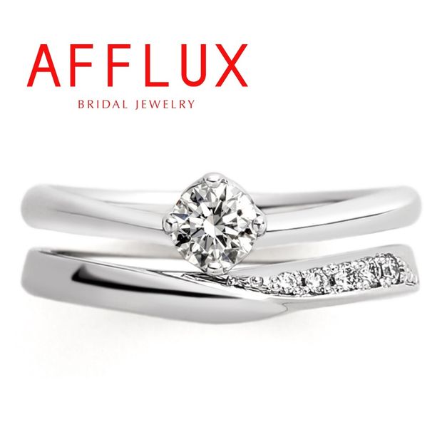 【Gran‐D(グランディー)】永久保証で生涯安心【指長】【華やか】【シンプル】《AFFLUX》Mio〈ミオ〉浅いV字で美指効果◎重ね着けしやすいシンプル系人気デザイン