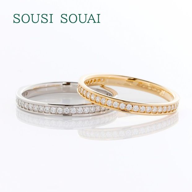 【Gran‐D(グランディー)】【細身】【ハーフエタニティ】《SOUSI SOUAI》輝〜KAGAYAKI〜 (1001)