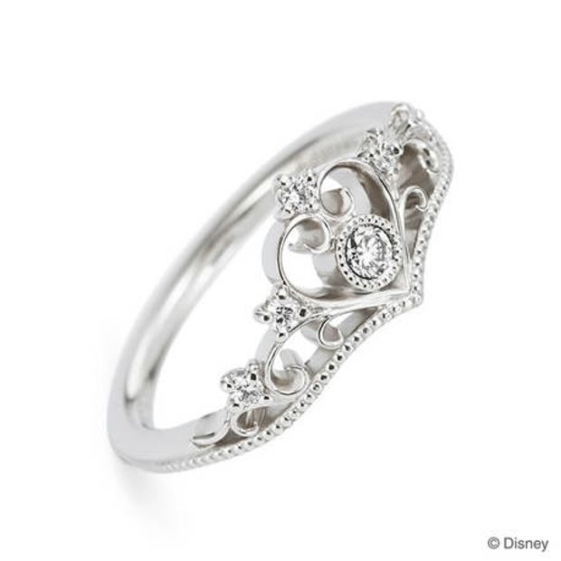 【hirai art gallery(ヒライアートギャラリー)】[Disney] プリンセスティアラ ハート/エンゲージリング