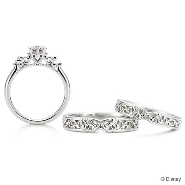 【hirai art gallery(ヒライアートギャラリー)】[Disney] -Mickey Arabesque-「ミッキーマウス」婚約指輪
