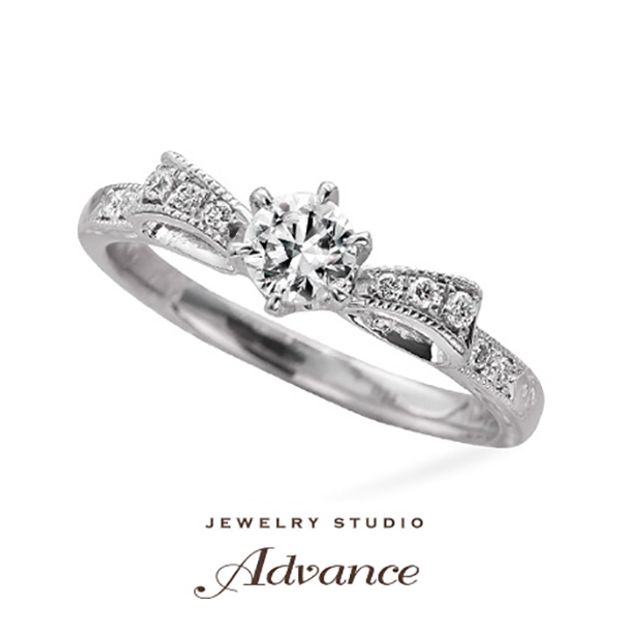 【JEWELRY STUDIO Advance(ジュエリースタジオアドバンス)】【Advance】Ribon（リボン）『キュートな花嫁の憧れリング』