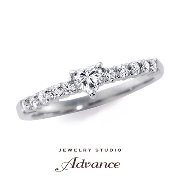 【JEWELRY STUDIO Advance(ジュエリースタジオアドバンス)】【Advance】ハートシェイプ『フェミニンな花嫁におすすめ』