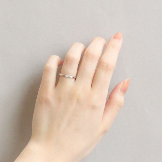 【JEWELRY STUDIO Advance(ジュエリースタジオアドバンス)】【特別価格】2本15万5000円から叶うセミオーダー鍛造リング『plus one』 ［スノーダスト］