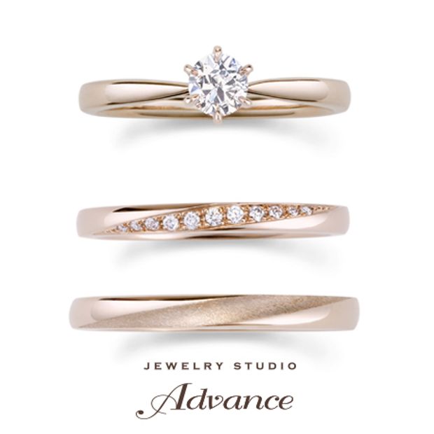 【JEWELRY STUDIO Advance(ジュエリースタジオアドバンス)】【Advance】Bonheur(ボヌール)  [ブラウンゴールド] 