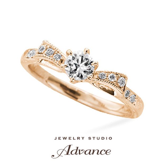 【JEWELRY STUDIO Advance(ジュエリースタジオアドバンス)】【Advance】Ribon（リボン）『キュートな花嫁の憧れリング』