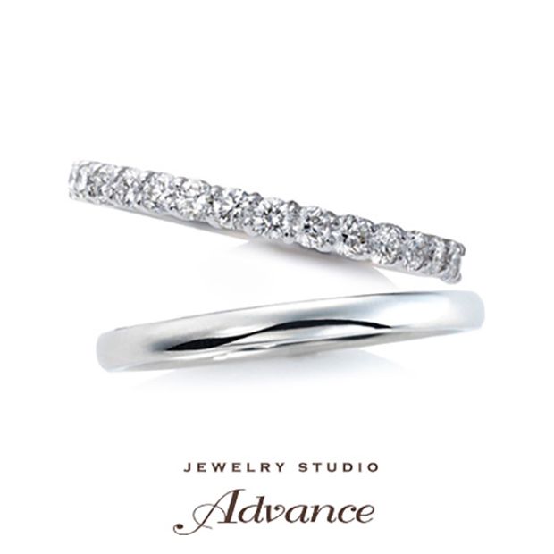【JEWELRY STUDIO Advance(ジュエリースタジオアドバンス)】【Advance】ハーフエタニティ『永遠の愛の象徴』