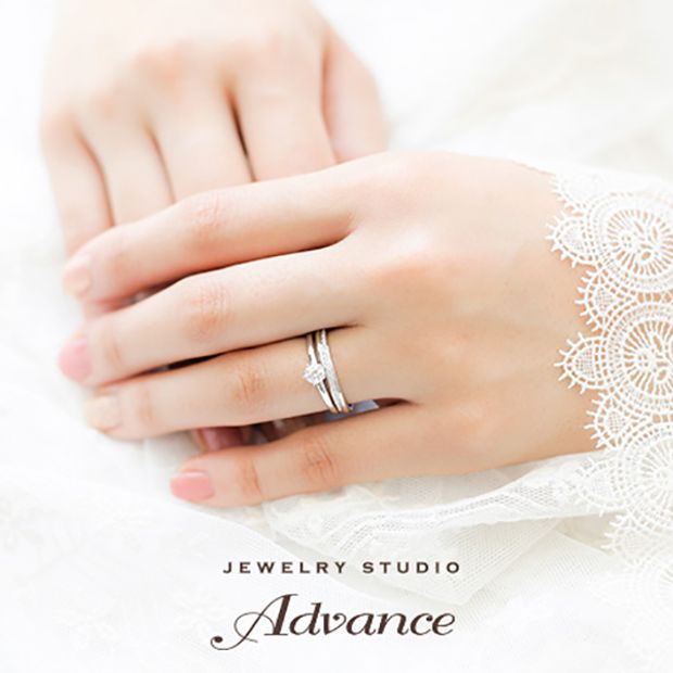 【JEWELRY STUDIO Advance(ジュエリースタジオアドバンス)】【Advance】Arch(アーチ)『華奢さと華やかさを兼ね備えたリング』