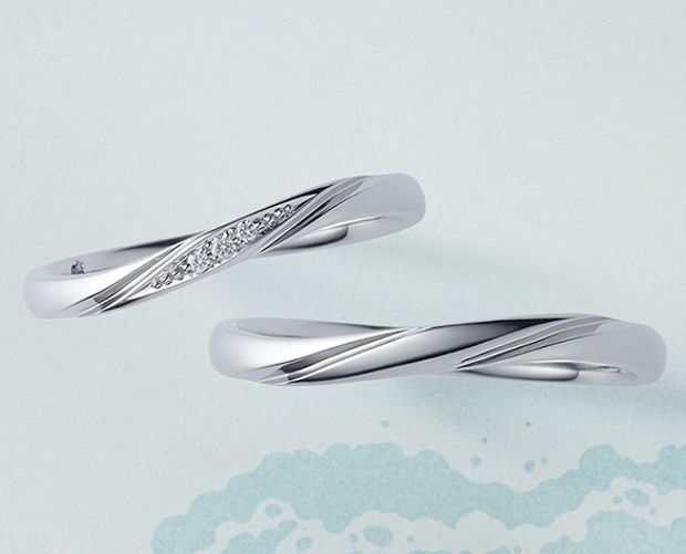 【LOVEST(ラヴェスト)】［Brise de mer］ブリーズドゥメール ３石ウェーブ