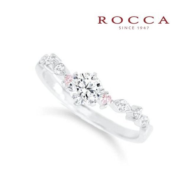 【ROCCA(ロッカ)】【ROCCA】さりげないピンクダイヤが可愛いエンゲージリング MK-13R