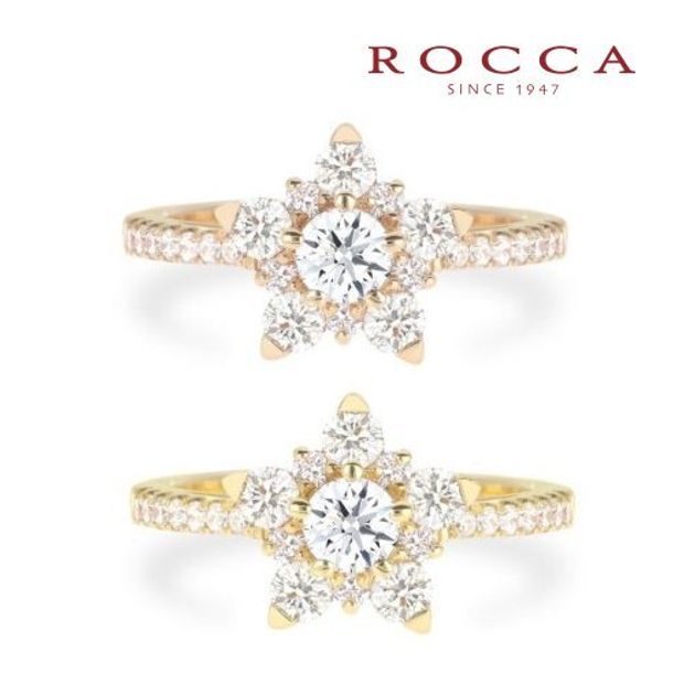 【ROCCA(ロッカ)】【ROCCA】個性的なあなたに！輝く星のエンゲージリング TDR07469