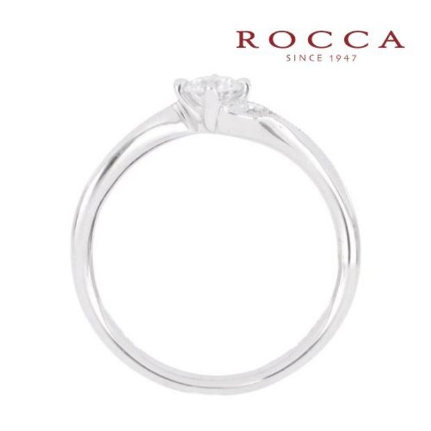 【ROCCA(ロッカ)】【ROCCA】さりげないミル打ちが可愛い！V字のシンプルエンゲージリング SR-78