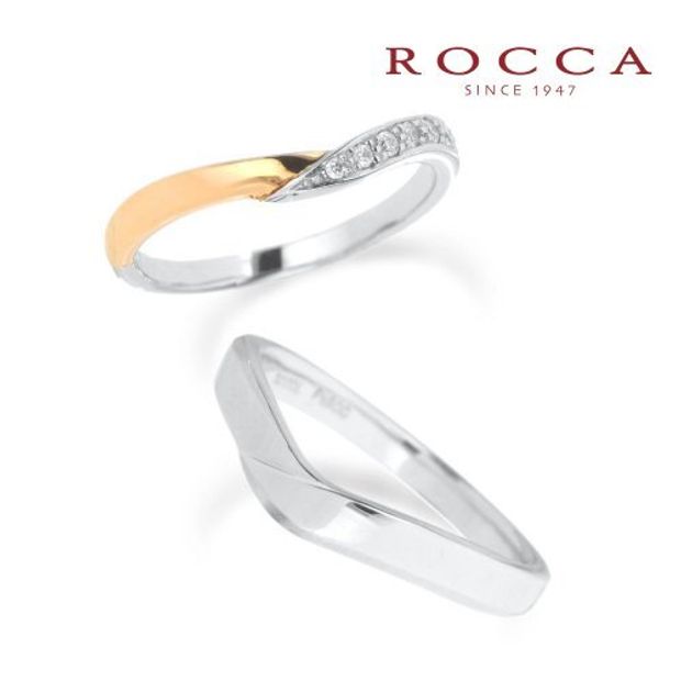 【ROCCA(ロッカ)】【ROCCA】コンビなので肌なじみ良く、普段使いしやすいマリッジリング KO-6D/6L