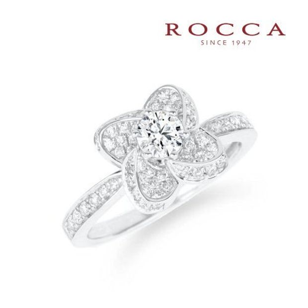 【ROCCA(ロッカ)】【ROCCA】大人なお花のデザイン！華やかなエンゲージリング TDR01427