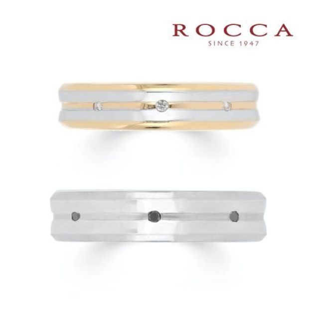 【ROCCA(ロッカ)】【ROCCA】幅広でも着け心地◎！コンビのマリッジリング KO-1S/KO-1L