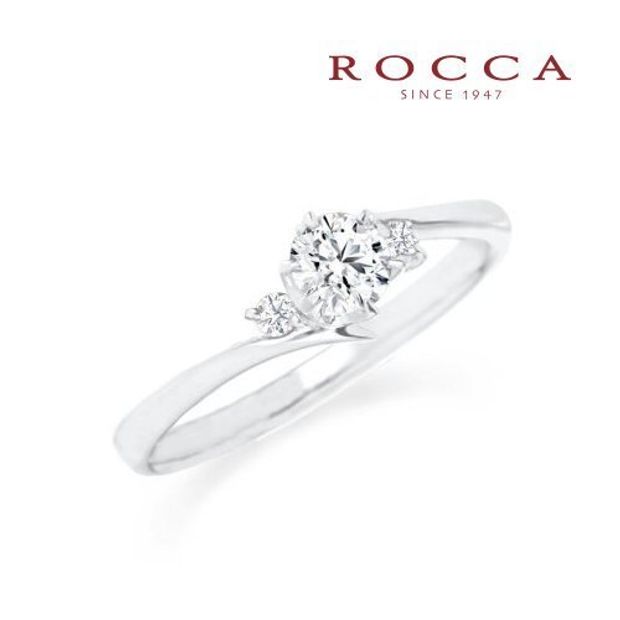 【ROCCA(ロッカ)】【ROCCA】サイドメレが可愛い！シンプルエンゲージリング 3&minus;3052