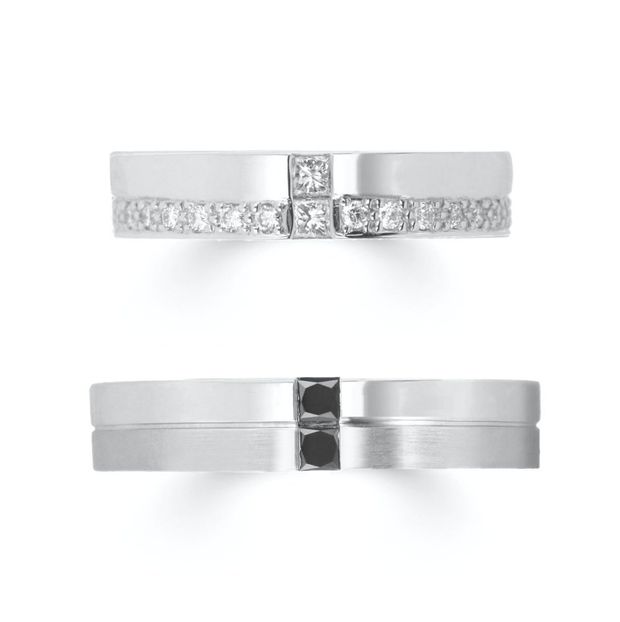 【ROCCA(ロッカ)】【ROCCA】幅広でも着けごこち◎！スタイリッシュなマリッジリング DI-1D/1L