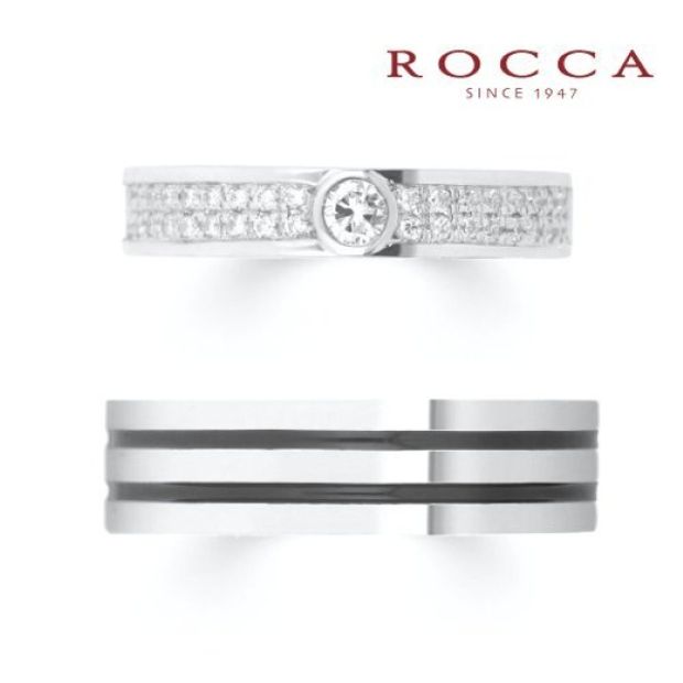 【ROCCA(ロッカ)】【ROCCA】ダイヤモンドが輝く！ボリュームマリッジリング DI-6D/6L