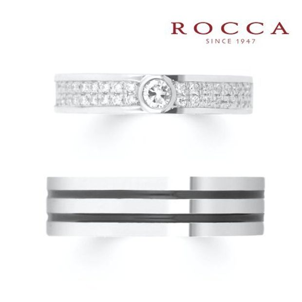 【ROCCA(ロッカ)】【ROCCA】ダイヤモンドが輝く！ボリュームマリッジリング DI-6D/6L